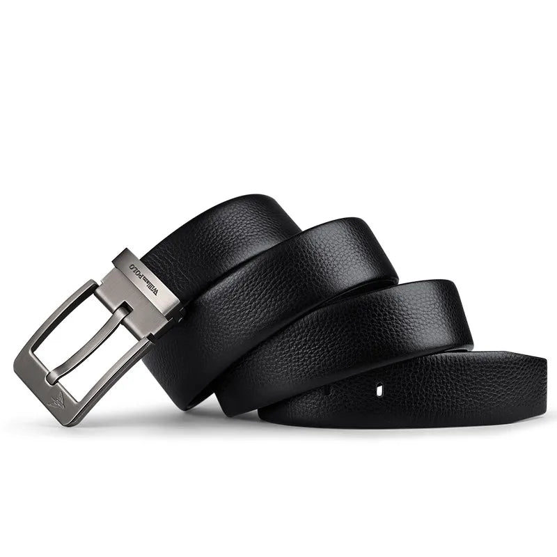 Men's Casual Leather Belt with Needle Buckle