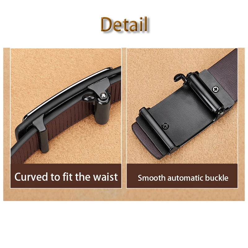 OYIFAN Men's Genuine Leather Ratchet Belt