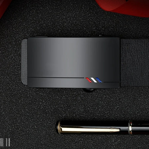 Men's Genuine Leather Belt with Automatic Buckle