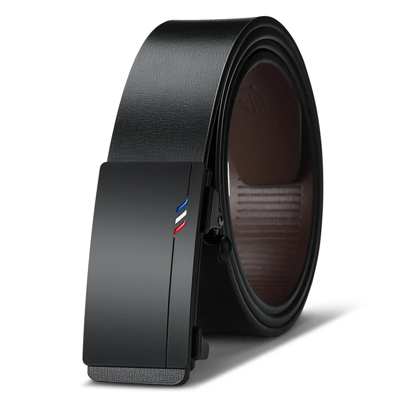 Men's Genuine Leather Belt with Automatic Buckle